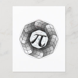 Folha de Papel de Ilusão Óptica do Símbolo Pi para