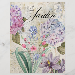 Folha de Papel de Marcação Floral Vintage
