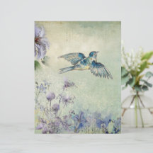 Folha de Papel de Marcação Floral Vintage