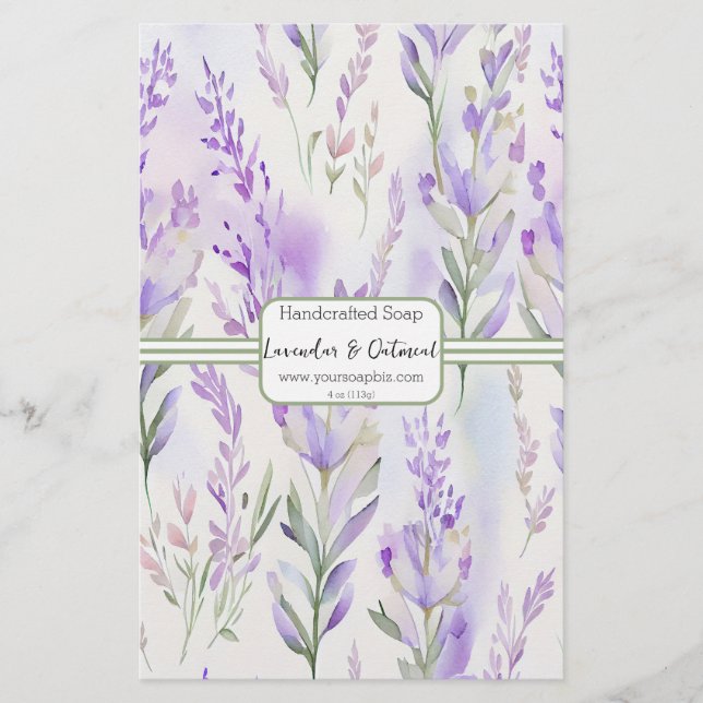 Folha de Papel de Quebra de Sabão de Aquarela Sage (Frente)
