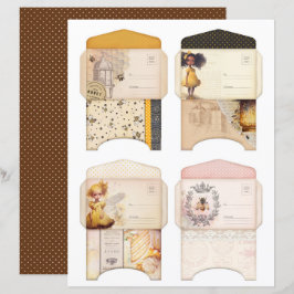 Folha de Papel de Revista Vintage Abelha Melífera