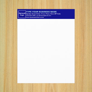 Folha de papel do Business Blue Letterhead
