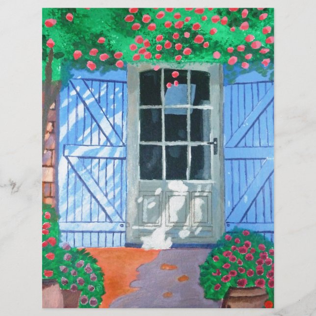 Folha de papel do pátio da fazenda francesa (Frente)