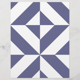 Folha de Papel Escrapado de Deco Geométrico Azul-M