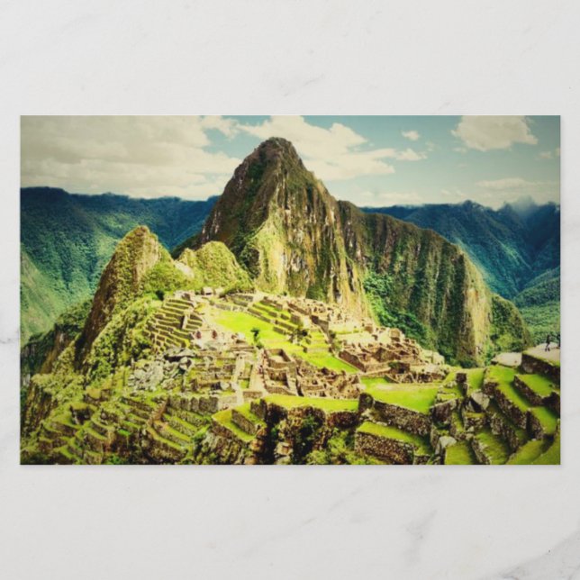Folha de papel estilizada de Machu Picchu (Frente)