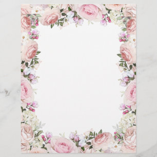 Folha de Papel Floral Rosa Rosa Rosa Rosa Rosa Ros