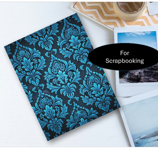 Folha de Papel Floral Turquesa (Criador carregado)