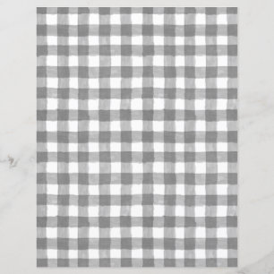 Folha de Papel Gingham da Cinza russa