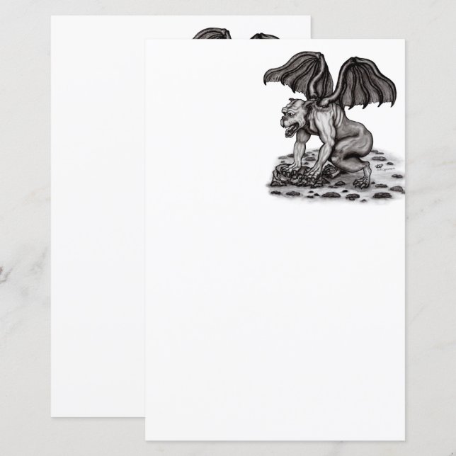 Folha de Papel Golem Gargoyle (Frente/Verso)