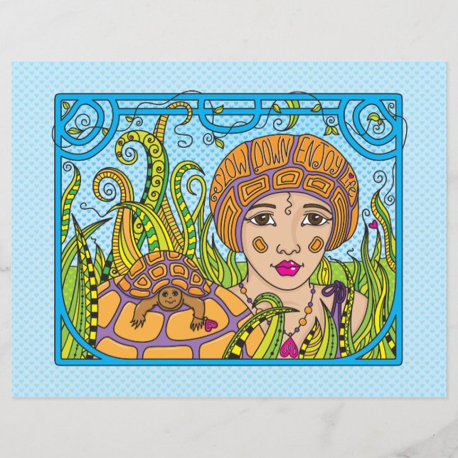 Folha de Papel Lenta/Plano 11"x8.5" (Frente)