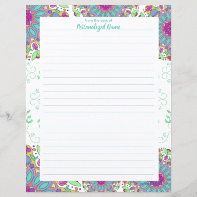 Folha de Papel Ligado Floral Finesse (Frente)