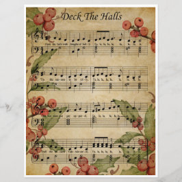 Folha de Papel Música Arco-Deck os Halls