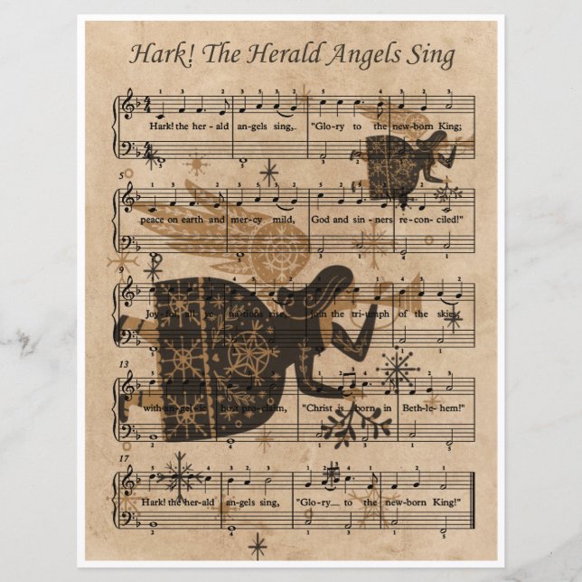 Folha de Papel Música Arte-Hark O Anjo Herald (Frente)