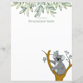 Folha de papel não revestida Callie Koala Eucalypt