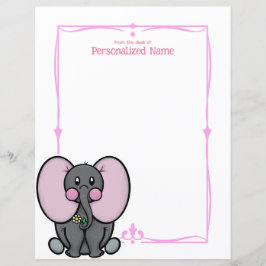 Folha de papel não revestida do Ellie Phant Rosa