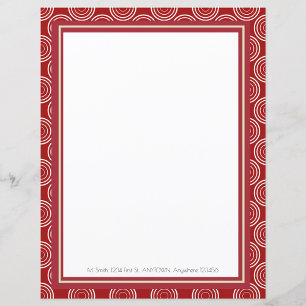 Folha de Papel Personalizado Vermelho e Dourado do