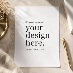 Folha de papel plana Seu Design Carregue 8,5" x 11