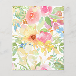 Folha de papel plano Scrapbook Flor de Aquarelas