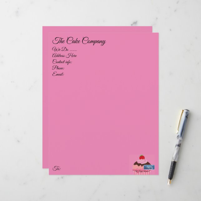 Folha de Papel Rosa(Cupcake) Sinais de SDCs ©️ 202 (Frente/Verso In Situ)