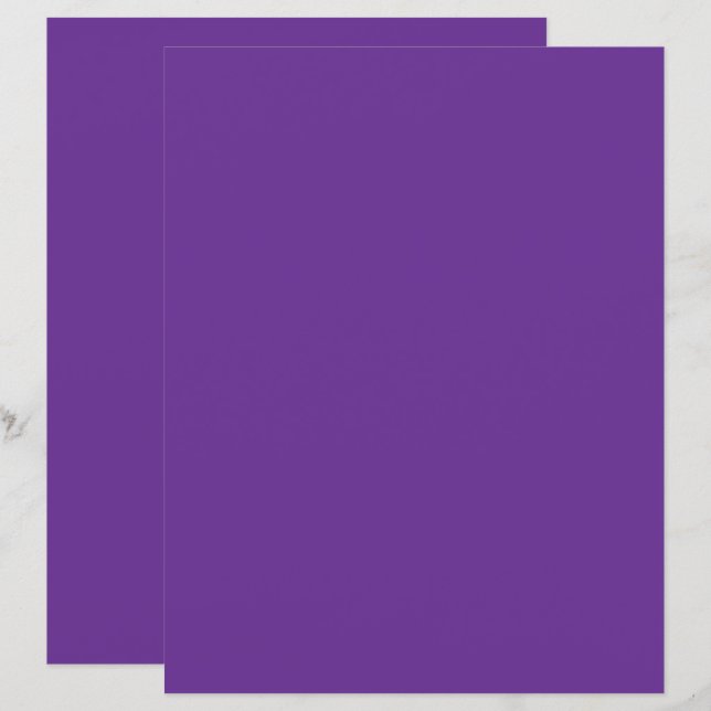 Folha de Papel Roxo | Design Minimalista Ousado (Frente/Verso)