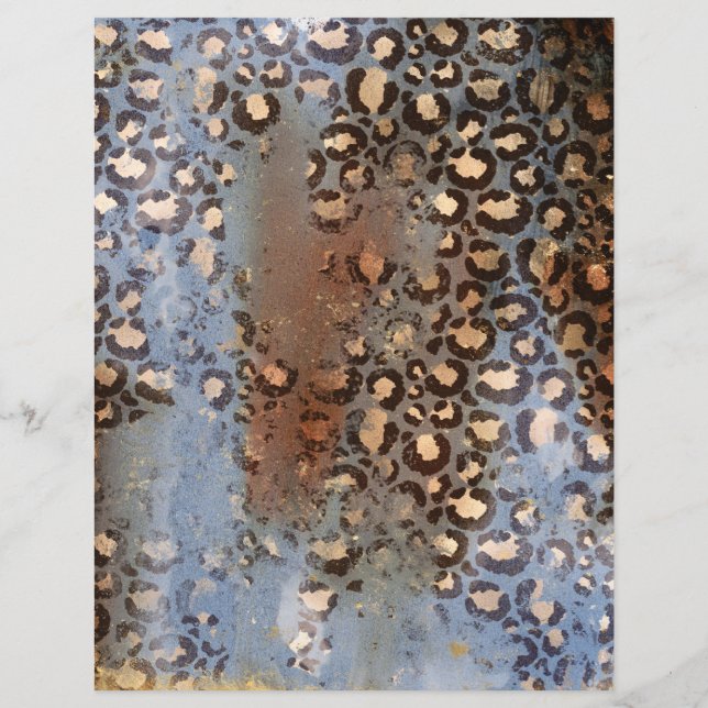 Folha de Papel Scrapbook do Abstrato Safari Grunge (Verso)