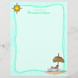 Folha de papel sem line Sun, Sand & Serenity