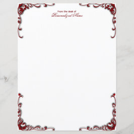 Folha de Papel Sem Linhas Barroco Elegante