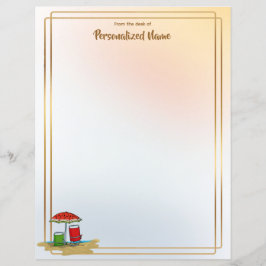 Folha de Papel Sem Linhas das Ondas de Melancia