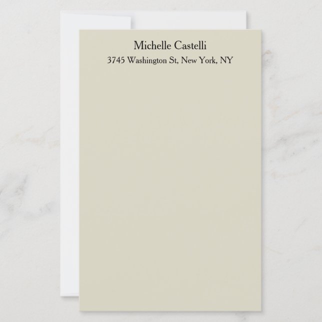 Folha de Papel Simples Clássica Única Profissional (Frente)