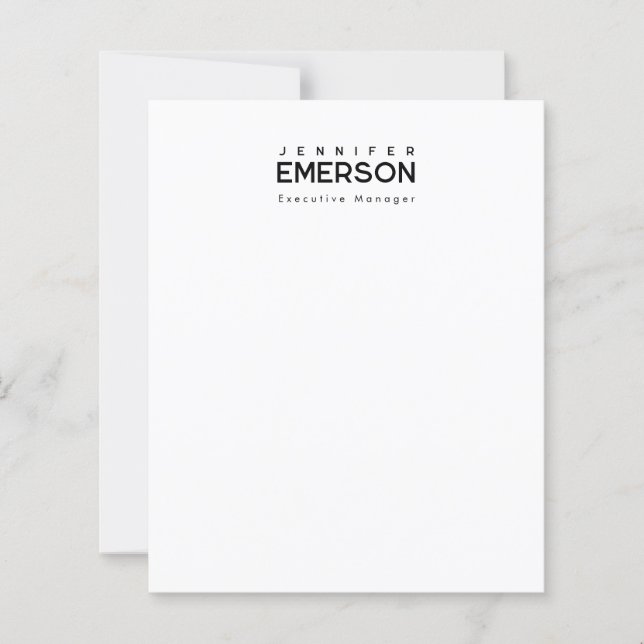 Folha de papel simples moderna minimalista profiss (Frente)