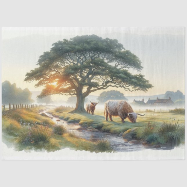 Folha de Papel Tecidual para Oeste, Pecuária (Frente )