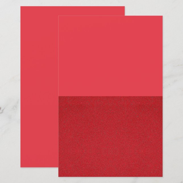 Folha de papel vermelho para tomate com meia textu (Frente/Verso)