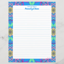 Folha de Papel Vinculada Fiesta com Moldura