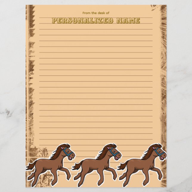 Folha de Papel Vinculado ao Harry Horse Rustic (Frente)