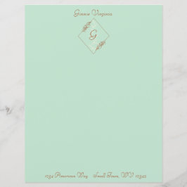 Folha de papelaria azul-clara personalizada