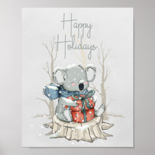 Folha de Poster de Feriados Felizes de Koala