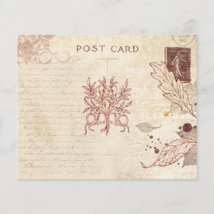 Folha de Posto envelhecida Folha de outono