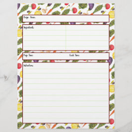 Folha de Receita de Legume