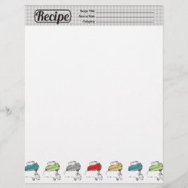 Folha de receita de misturador elétrico de cor per