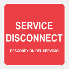 Folha de Seis Etiquetas de Adesivo de Desconexão d