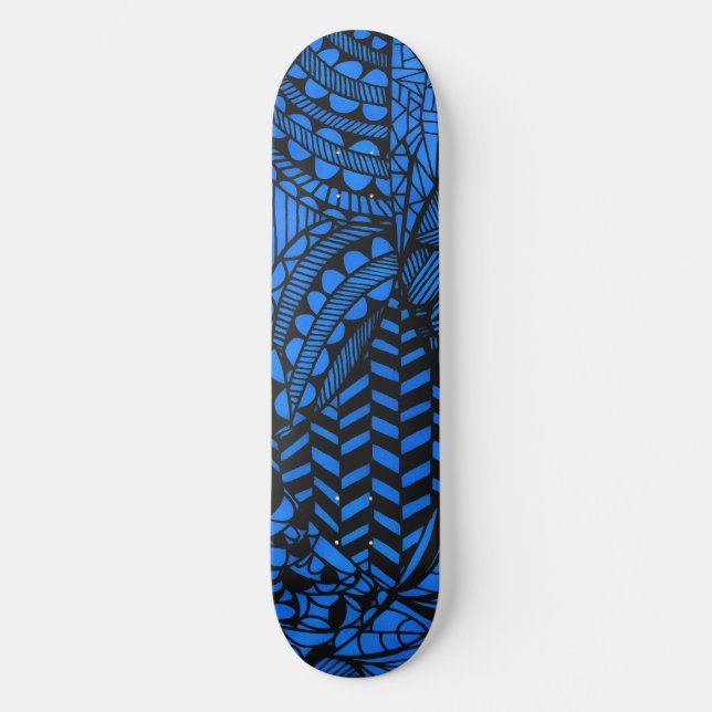 Folha de skate "Geométrico Azul" (Frente)