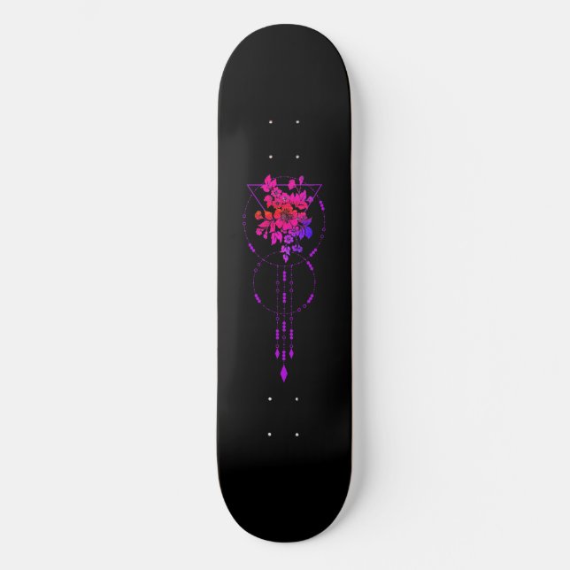 Folha de skate "Geométrico Floral II" (Frente)