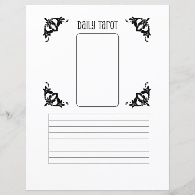 Folha de Tarot Diária (Frente)