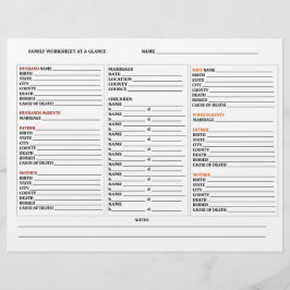 Folha de Trabalho do Grupo de Árvores da Família G