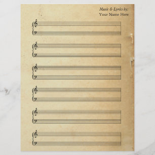 Folha de Vazios de Vintage Loja de Pianos de Músic