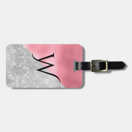 Folha De Vidro Olhar Monograma Etiqueta De Bagagem