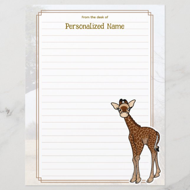 Folha de White Paper de Gerry Giraffe (Frente)