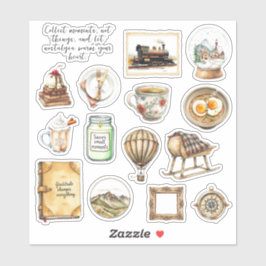 Folha do adesivo da Cozy Vintage Vibes