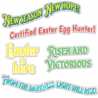 Folha do adesivo de Páscoa cômoda