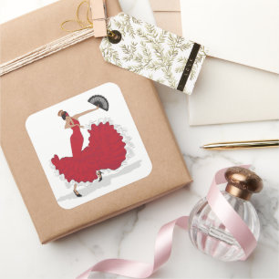 Folha do adesivo do dançarino de Flmenco